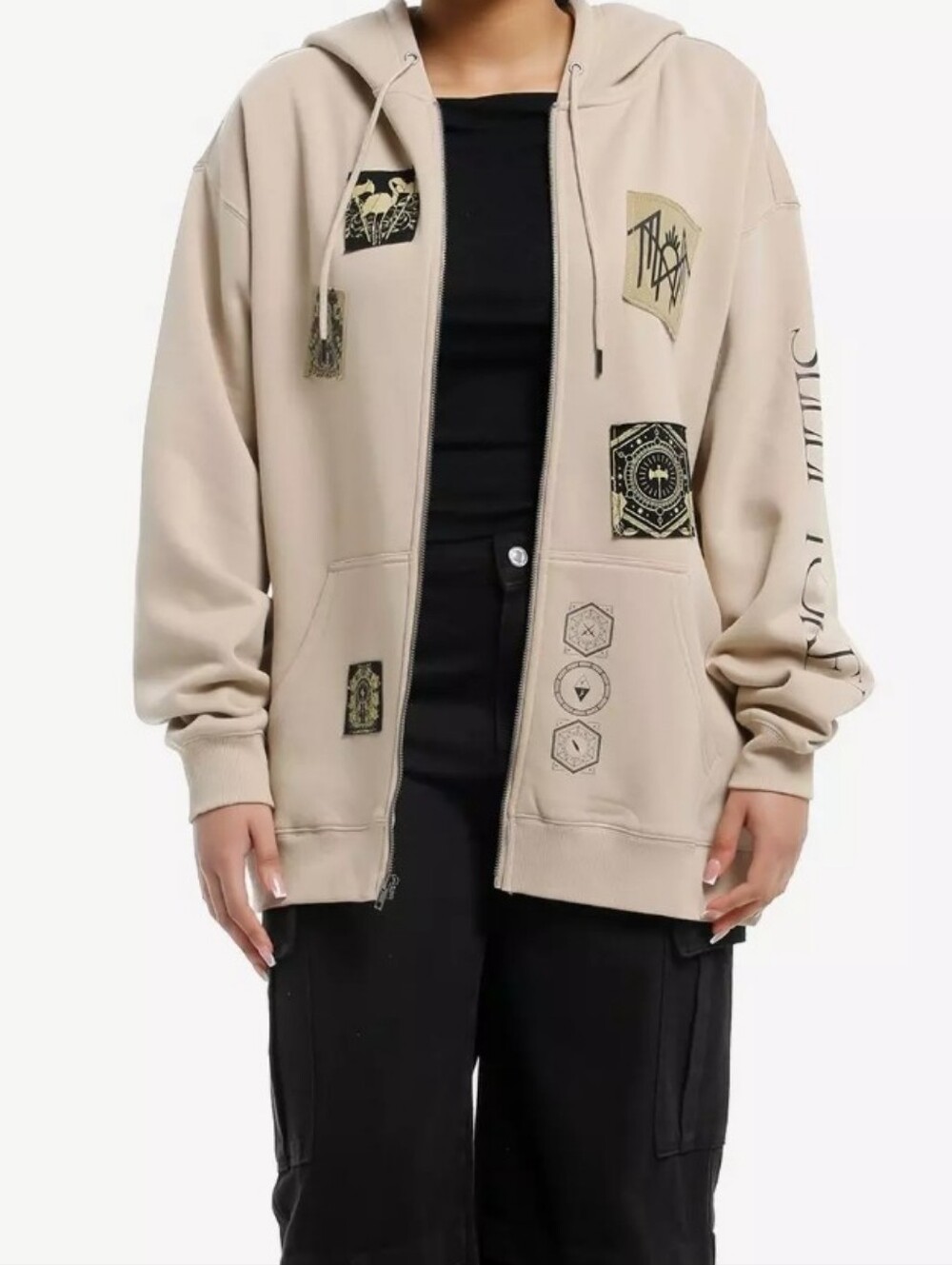 Sleep Token Even In Arcadia Crest Patches Hoodie Sweatshirt Zip Up NWT Unisex XL